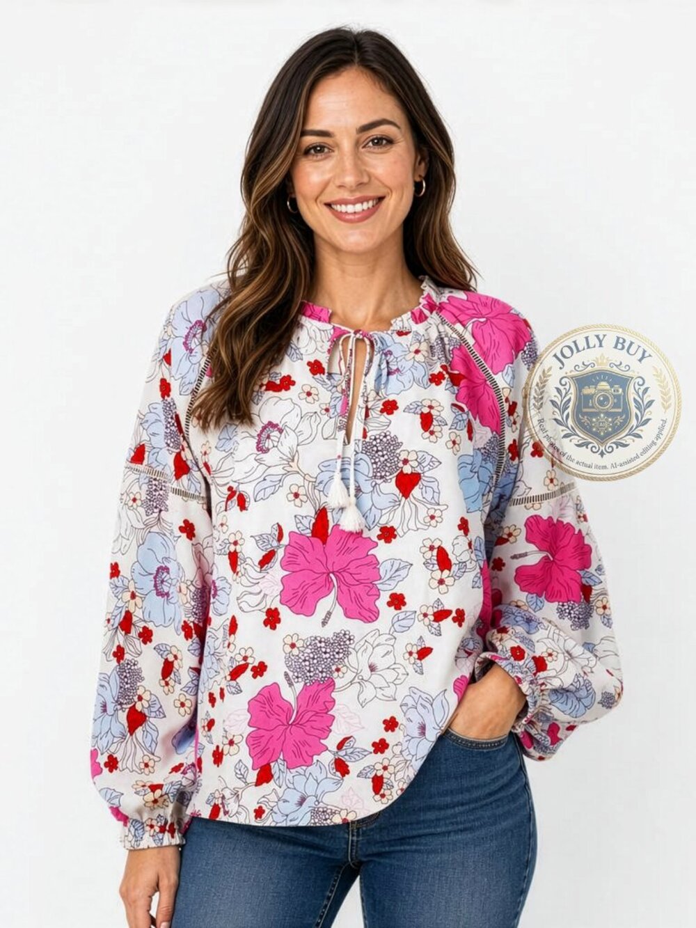 Sanctuary Women’s Blouse Meadow Shirt Flounce Long Sleeve Size M NEW